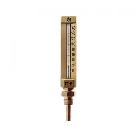 Термометр жидкостной виброустойчивый прямой L=150мм G1/2' 120С ТТ-В-150 150/100 Росма 00000002828 в Москве