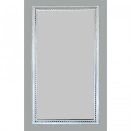 Зеркало Медальон белый (багет пластик) 60х110 в Краснодаре