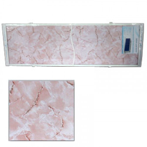 Экран для ванн 1,5 м Премьер алюминий розовый мрамор