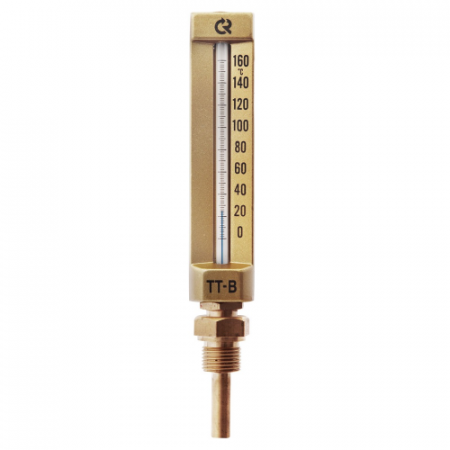 Термометр жидкостной виброустойчивый прямой L=150мм G1/2' 160С ТТ-В-150 150/50 Росма 00000002839 в Москве