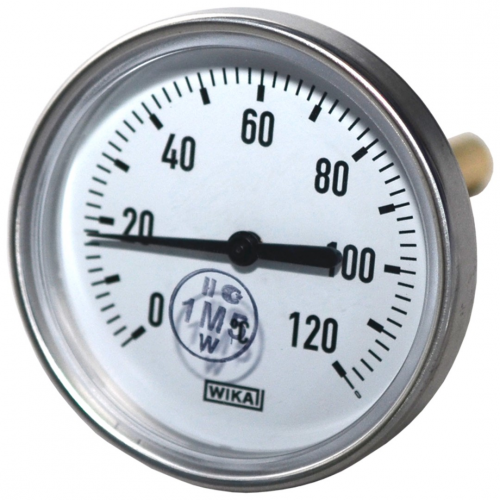 Термометр биметаллический осевой Дк100 L=40мм G1/2' 120С А5002 Wika 3906647 (36523040)