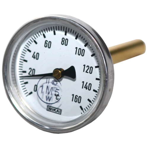Термометр биметаллический осевой Дк100 L=60мм G1/2' 160С А50.10 Wika 3905934 (36523044)