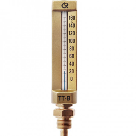 Термометр жидкостной виброустойчивый прямой L=150мм G1/2' 200С ТТ-В-150 150/100 Росма 00000002830 в Москве