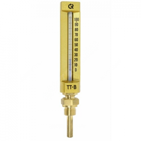 Термометр жидкостной виброустойчивый прямой L=150мм G1/2' 100С ТТ-В-150 150/150 Росма 00000007736 в Москве