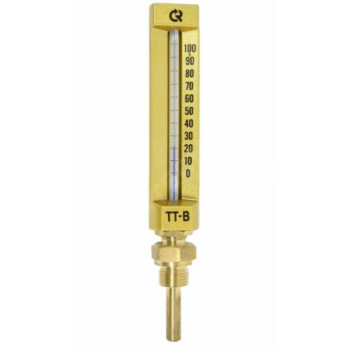 Термометр жидкостной виброустойчивый прямой L=150мм G1/2' 100С ТТ-В-150 150/150 Росма 00000007736