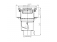 Трап регулируемый с 'сухим' затвором серия PERFEKT Дн 110 с чугунной решёткой 226х226мм с подрамником из чугуна вертикальный выпуск HL HL616.1/1 в Тюмени