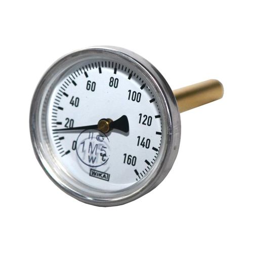 Термометр биметаллический осевой Дк100 L=100мм G1/2' 160С А5002 Wika 3905942 (36523045)