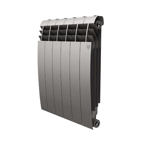 Радиатор биметаллический BiLiner 500 10 секций цвет: Silver Satin Royal Thermo RTBSS50010