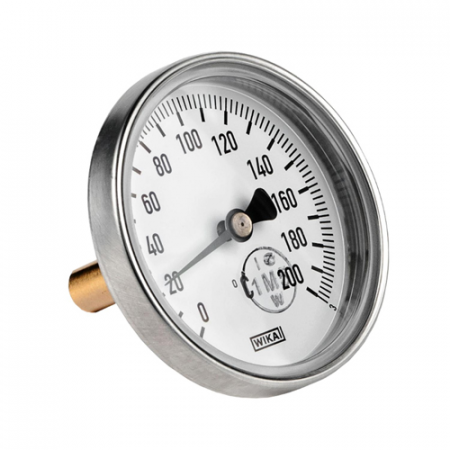 Термометр биметаллический осевой Дк80 L=100мм G1/2' 200С А5001 Wika 3905071 (36523029) в Москве