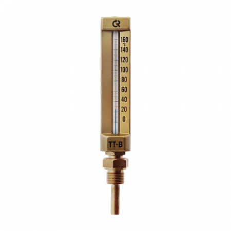 Термометр жидкостной виброустойчивый прямой L=150мм G1/2' 160С ТТ-В-150 150/150 Росма 00000007699 в Москве