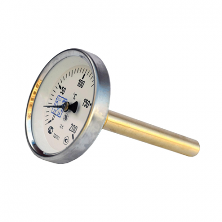 Термометр биметаллический осевой Дк63 L=100мм G1/2' 200С ТБП-Т НПО ЮМАС в Краснодаре