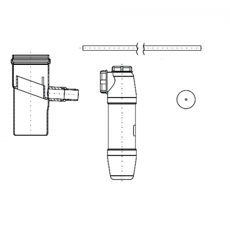 Конденсатоотводчик алюминий 80 мм со шлангом и сифоном для котлов Пантера/Гепард Protherm 0020199437 в Тюмени