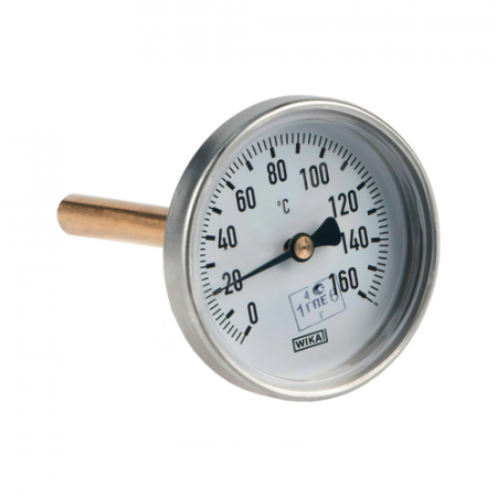 Термометр биметаллический осевой Дк80 L=60мм G1/2' 160С А5001 Wika 3905896 (36523025) в Москве