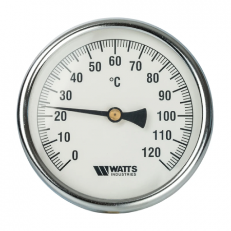 Термометр биметаллический осевой Дк80 L=50мм G1/2' 120С F+R801 Watts 10005931 в Казани