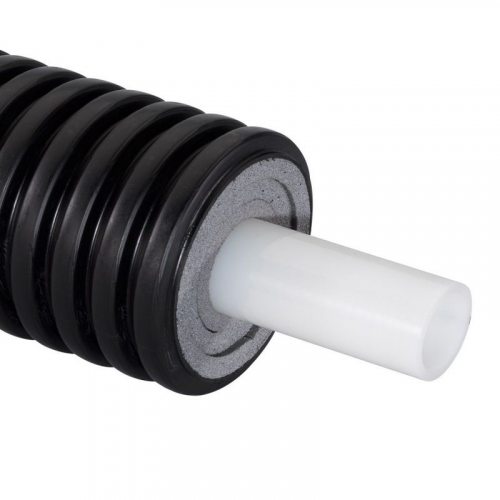 Труба теплоизолированная PE-Xa/EVOH Ecoflex Thermo Single черная Дн 75х6,8/200 Ру6 бухта 100м Uponor 1018114