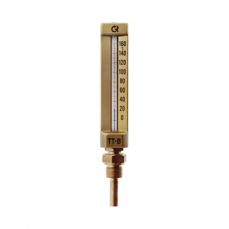 Термометр жидкостной виброустойчивый прямой L=110мм G1/2' 160С ТТ-В-110 110/64 Росма 00000029783 в Москве