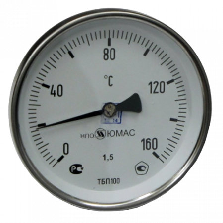 Термометр биметаллический осевой Дк63 L=50мм G1/2' 160С ТБП-Т НПО ЮМАС в Краснодаре