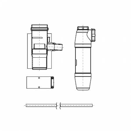 Конденсатоотводчик алюминий 60/100 мм со шлангом и сифоном для котлов Пантера/Гепард Protherm 0020199409 в Иркутске