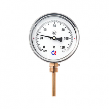 Термометр биметаллический радиальный Дк63 L=64мм G1/2' 160С БТ-32.211 Росма 00000002447 в Москве