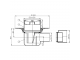 Трап для подвалов и тех.помещений регулируемый с гидрозатвором Дн 75/110 с пластиковой решёткой 147х147мм горизонтальный выпуск HL HL72.1 в Тюмени