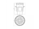 Трап регулируемый с гидрозатвором Дн 110 с пластиковой решёткой 150х150мм вертикальный выпуск АНИ Пласт TA1710 в Тюмени
