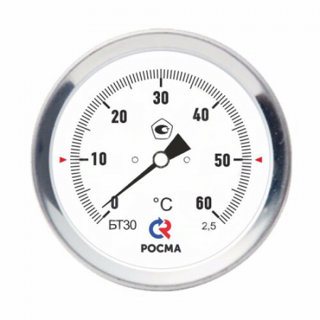 Термометр биметаллический накладной Дк63 60С БТ-30.010 Росма 00000002386 в Казани