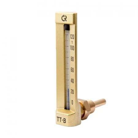 Термометр жидкостной виброустойчивый угловой L=150мм G1/2' 100С ТТ-В-150 150/64 Росма 00000002816 в Москве