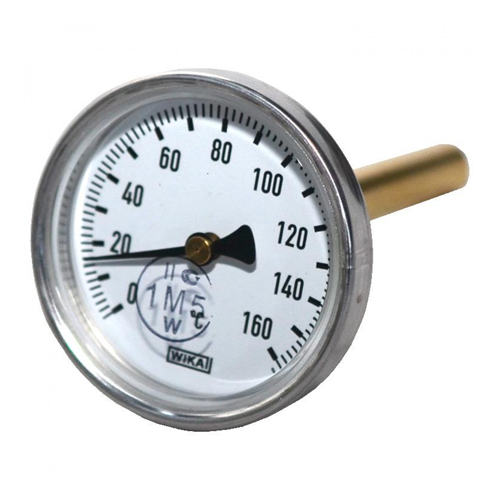 Термометр биметаллический осевой Дк100 L=160мм G1/2' 160С А50.10 Wika 3905950 (36562994)