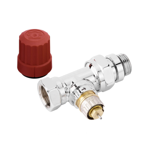 Клапан термостатический RA-NCX для двухтр Ду 15 Ру10 прямой ВР клипс RTR (RA) хром глянцевый Danfoss 013G4248