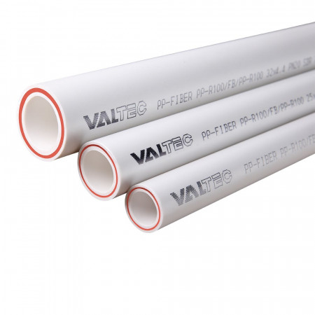 Труба PP-FIBER Valtec, армированная стеклом, PN 20, 32 MM (белый) VTp.700.FB20.32